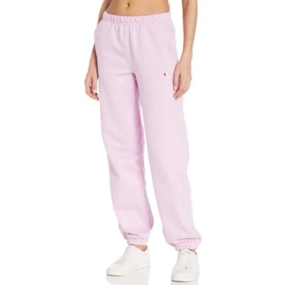 Champion Baby Pink Reverse Weave Sweatpants - Picture 1 of 3